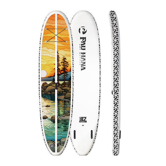 Big EZ Stowaway lite CTahoe Sunset inflatable paddleboard