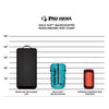 a size graphic showing how small the solo sup backcountry is compared with other inflatable sups