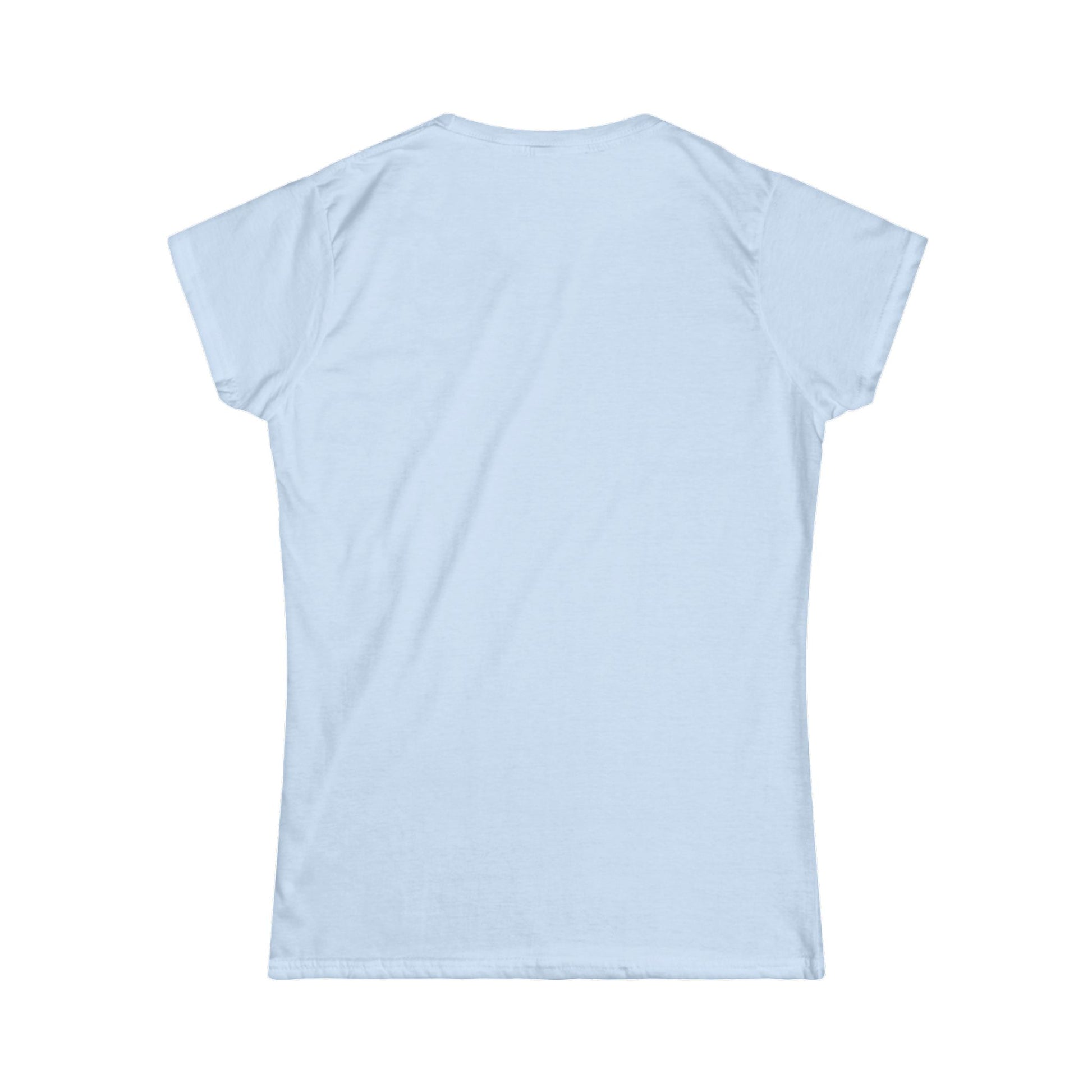 Plain light blue t-shirt on a white background
