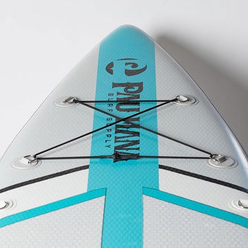 bungee cord feature on an inflatable paddleboard
