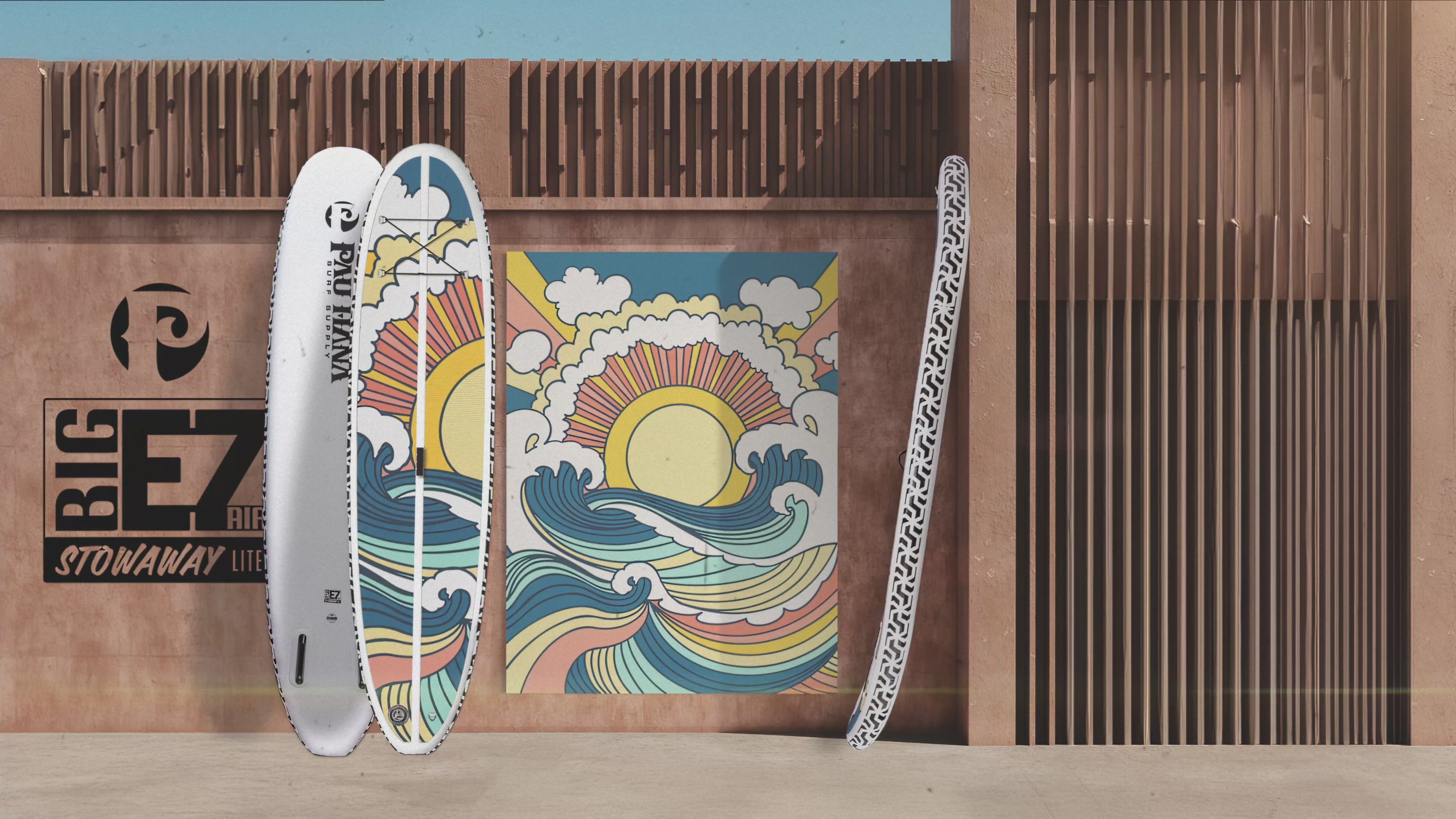 11'0 Big EZ Stowaway - Hippy Wave – Pau Hana Surf Supply NZ